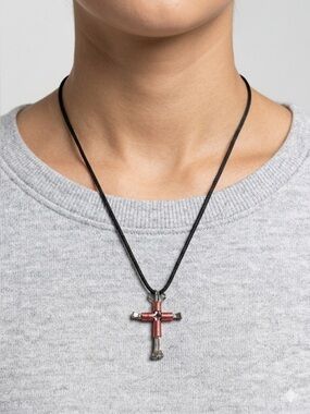 Horseshoe Nail Cross Necklace | Handmade Rustic Wire Wrapped